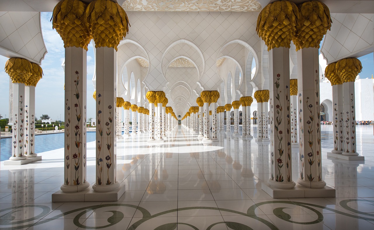 Espectacular imagen de la Mezquita de Abu Dhabi