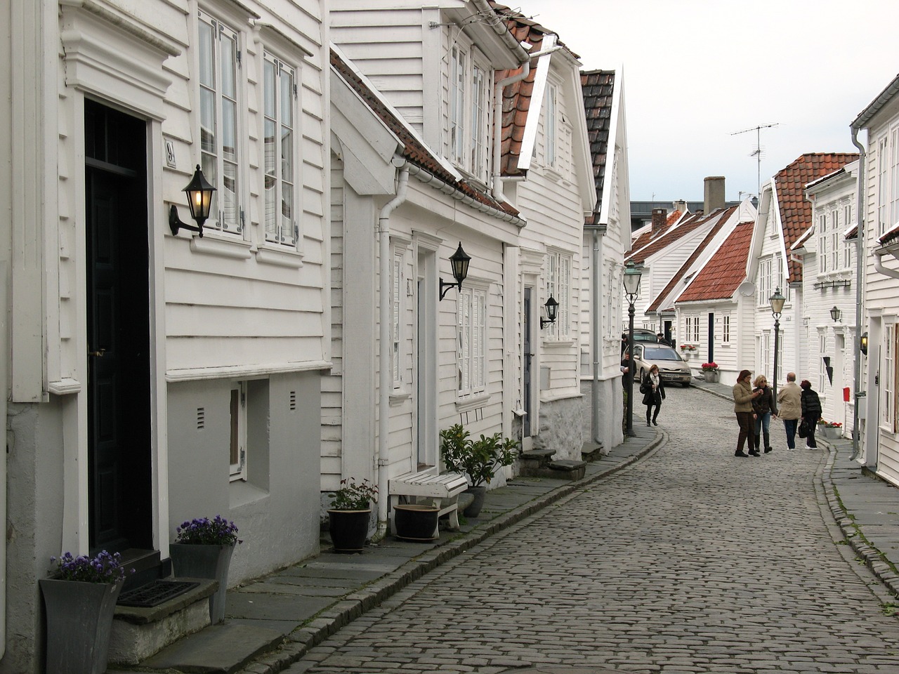 Casas de madera en Stavanger Noruega